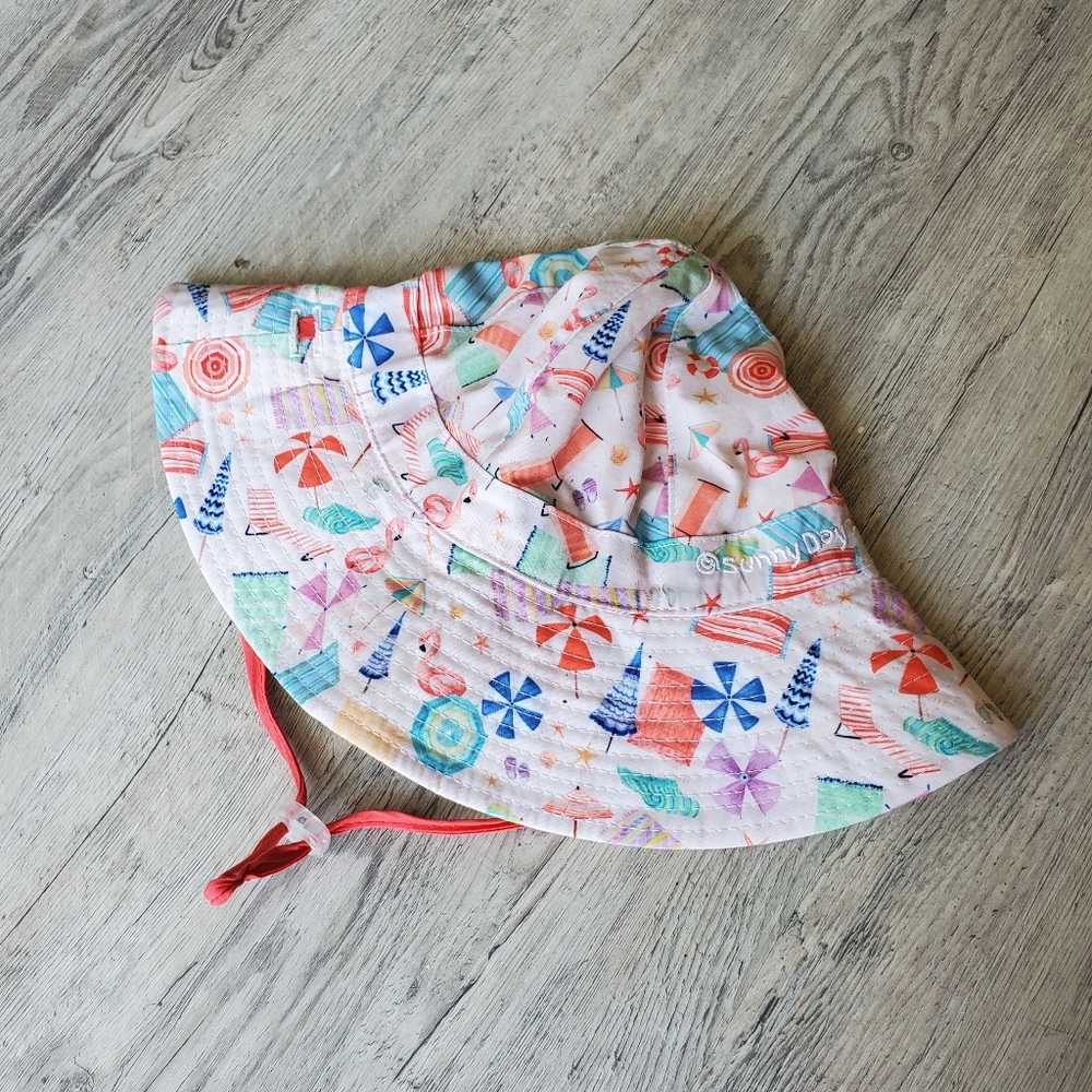 Sunny Dayz kids Beach bucket hat summer 3-5 years colorful novelty print